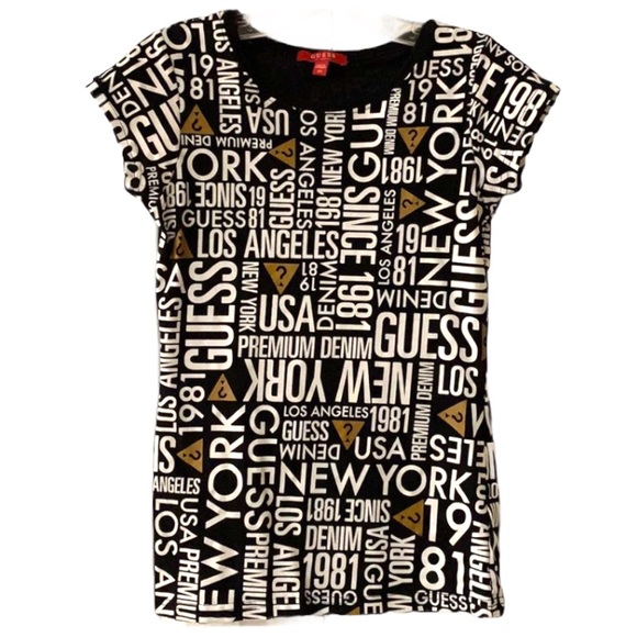 Guess New York Los Angeles Graphic Womens Top Size XS - Picture 1 of 12